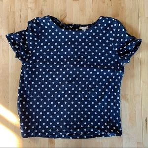 J. Crew Polka Dot Silk Blouse